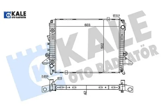Motor su radyatoru land rover dıscovery ııı-ıv l319 Kale radyatör LR021778/ PCC500060/ PCC500061 resmi