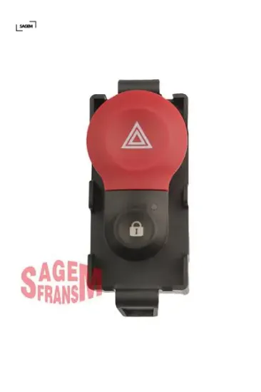 Dörtlü flaşör anahtarı merkezi kilit kangoo ıı Sagem 252105246R/ 8200523299 resmi