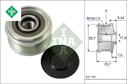 Alternator kasnagı mercedes w202 s202 w210 w638 . chevrolet captıva epıca lacettı 2.0 cdtı 07> Ina A6041500160/ 93743440 resmi