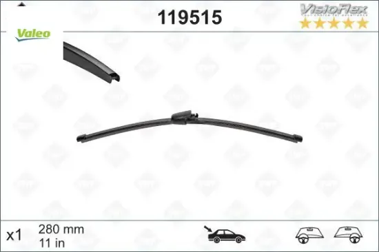 Swf visioflex flat blade x1 280 mm arka vw passat 6 variant 05 - polo 5 tdı/ gtı ltd editio Valeo 3C9955425 resmi