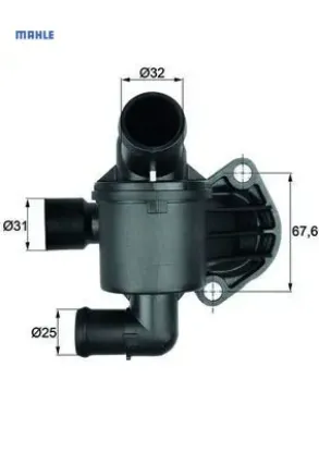 Termostat komple 87c amarok crafter ckub cslb cdca cdba cktb cktc ckuc Mahle 03L121111H/ 03L121111AB resmi