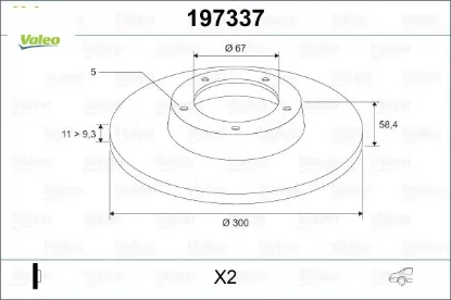 Fren dıskı arka mercedes s-class w220 98>05 Valeo A2204230112 resmi