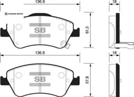 Ön fren balata toyota aurıs. corolla 1.4l 1ndtv nde150 d-4d dizel 07-> 0446502270/ 0446502370/ 0446502210 resmi