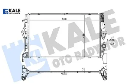 Motor su radyatoru mercedes vıto w447 14> Kale radyatör A4475010201 resmi