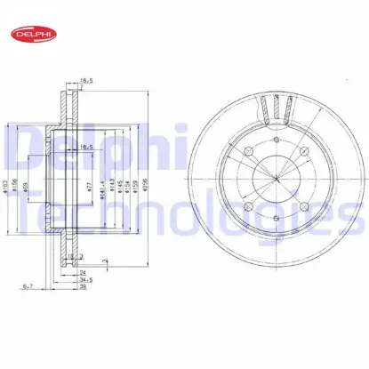 Ön fren aynası havalı carısma 1.8ı-volvo s40-v40 1.6ı 16v/1.8 16v/1.9td/2.0 16v/2.0t 95 > Delphı 30872319/ 30872926/ MR205585 resmi