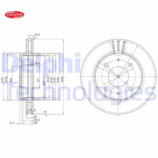 Ön fren aynası havalı carısma 1.8ı-volvo s40-v40 1.6ı 16v/1.8 16v/1.9td/2.0 16v/2.0t 95 > Delphı 30872319/ 30872926/ MR205585 resmi