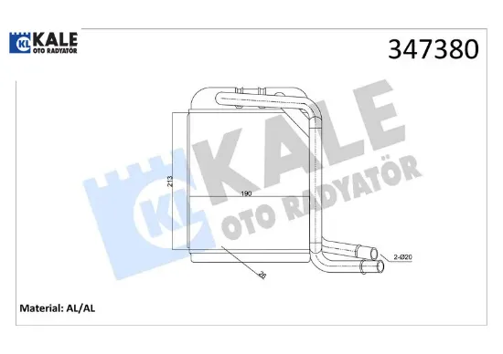 Kalorifer radyatörü tranporter t5-t6 03 > Kale radyatör 7H1819031/ 7H0819031 resmi