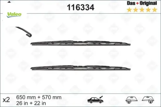 Sılecek supurgesı takımı 650mm / 570mm bmw e39 swf Valeo 61619070579 resmi