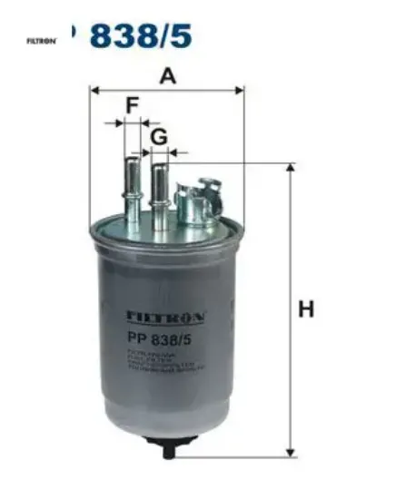 Mazot fıltresı connect 1.8tdcı 75ps 02>05 focus 1.8tdcı 75ps -90ps 01>05 Fıltron 2S719155AB/ 1230621/ 1150868 resmi