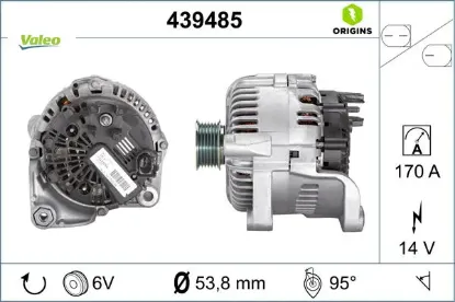 Alternator 14v 170a bmw e60 e61 e64 e65 Valeo 12318517261/ 12317799204 resmi