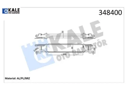 Turbo radyatörü ıntercooler corsa d al/pl/brz 450×97x52 Kale radyatör 55702194/ 6302080 resmi