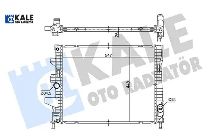 Su radyatörü ford focus 12> 1.0 ecoboost f1f18005ve Kale radyatör 1903023/ 1922567/ F1F18005VD resmi