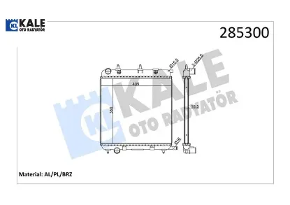 Radyatör brazing c3 04/02>207 02/06>1007 04/05> klimasız mek 380×409x26 Kale radyatör 1330.C0/ 1330.C2/ 1330.W8 resmi