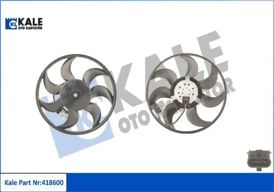 Fan motoru pervaneli opel astra h 04 > zafıra 05 > 250w-390mm Kale radyatör 1341386/ 13205947 resmi