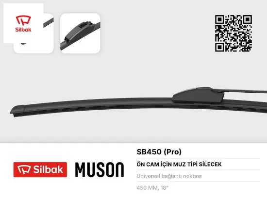 Silecek süpürgesi 450mm muz tipi üniversal Sılbak resmi