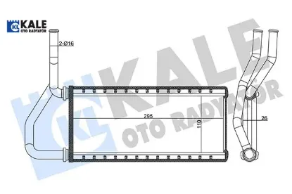 Kalorifer radyatörü honda cr-v 2.0l k20 rd8 02-06 - aleminyum Kale radyatör 79110SCAA01 resmi