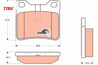 Arka balata p406 1.6-1.8-2.0-2.1 tdi 95-04 607 00 > Trw 4252.66/ 4251.30/ 4252.08 resmi