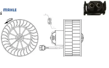 Kalorıfer motoru bmw e36 12v klımasız Mahle 64118390434 resmi