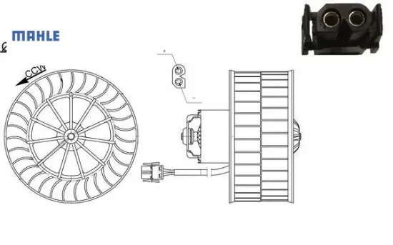 Kalorıfer motoru bmw e36 12v klımasız Mahle 64118390434 resmi