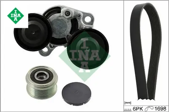 Kanallı kayıs setı bmw n47 n57 bmw f20 e90 f30 f34 f32 f36 f07 f10 f06 f12 f01 e84 f25 f26 f15 f16 a Ina 11287810807/ 12318579420/ 6PK1698 resmi