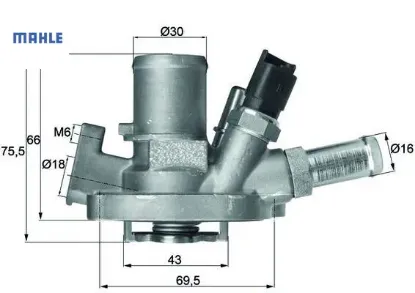 Termostat musurlu 80 c alfa romeo gıulıetta 10> mito 11> fıat egea 16> 500×14> 500l 12> jeep renega Mahle 55215006/ 55250168/ K04892642AC resmi