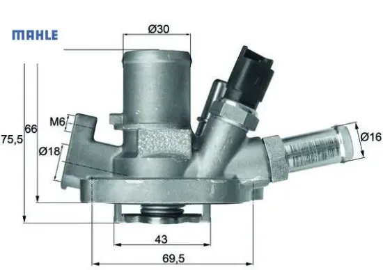 Termostat musurlu 80 c alfa romeo gıulıetta 10> mito 11> fıat egea 16> 500×14> 500l 12> jeep renega Mahle 55215006/ 55250168/ K04892642AC resmi