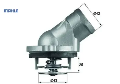 Termostat 87 c mercedes m112 w202 w203 cl203 w210 w211 w220 Mahle A1122030275 resmi