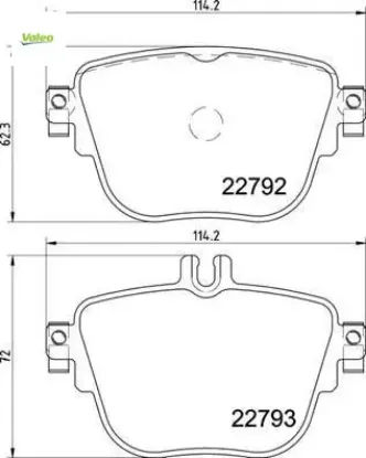 Fren balatası arka mercedes c257 w213 s213 c238 a238 Valeo A0004206200 resmi