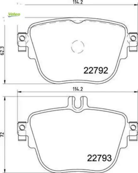 Fren balatası arka mercedes c257 w213 s213 c238 a238 Valeo A0004206200 resmi