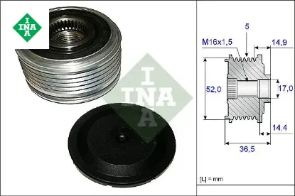 Alternator kasnagı mercedes w169 w245 Ina A2661550115 resmi