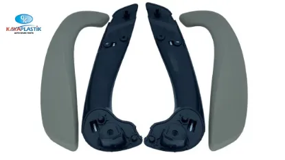 Kapı iç kolçak komple takım r-l bej fluence-megane 3 Kaya plastık 809540013R/ 809600021R resmi