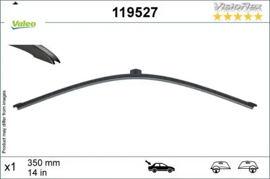 Swf visioflex flat blade x1 340 mm arka audı a3. bmw x1. vw touareg Valeo 61622588277/ 95862805000/ 7P6955427 resmi