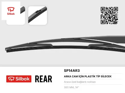Silecek süpürgesi arka plastık tıp 350mm c4 pıcasso-focus ıı-galaxy-colt ıv-p206-p406-kng ıı-lagu Sılbak resmi