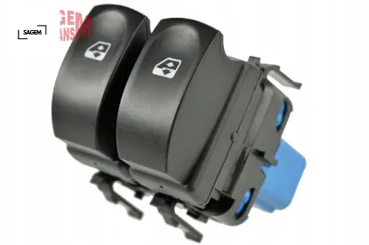 Cam açma düğmesi clıo ııı ön sol mavi çiftli Sagem 8200214938 resmi