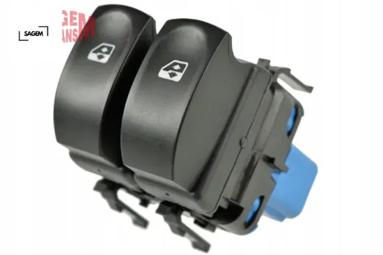 Cam açma düğmesi clıo ııı ön sol mavi çiftli Sagem 8200214938 resmi