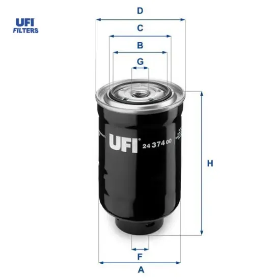 Yakıt filtresi toyota hılux tüm modeller 83-04 / hıace 89-95 / landcruıser kdj120 kdj150 prado 03-> Ufı 2330364010/ WL8113ZA5/ 1770A053 resmi