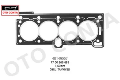Silindir kapak contası renault megane ı-clıo ıı-symbol 1.4-1.6 8v-r19 1.4ı-dacıa solenza k7m-k7j lpg Otoconta 7700866683/ 7700273748 resmi