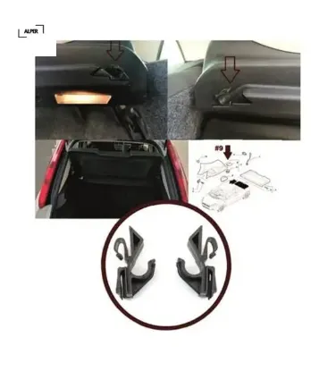Bagaj perde braketi sol doblo ııı-fiorino-grande punto-stilo Alper 71719953 resmi