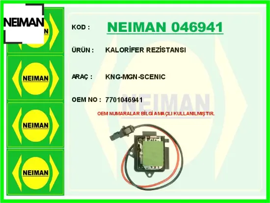 Kalorifer rezistansı kng-mgn-scenıc 7701046941 resmi