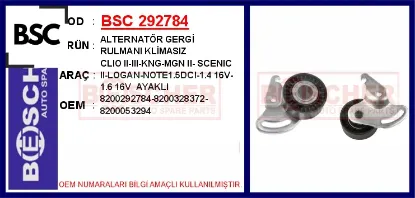 Alternatör gergi rulmanı klimasız clıo ıı-ııı-kng-mgn ıı- scenıc ıı-logan-note1.5dcı-1.4 16v-1.6 16 8200292784/ 8200328372/ 8200053294 resmi
