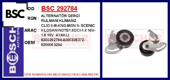 Alternatör gergi rulmanı klimasız clıo ıı-ııı-kng-mgn ıı- scenıc ıı-logan-note1.5dcı-1.4 16v-1.6 16 8200292784/ 8200328372/ 8200053294 resmi