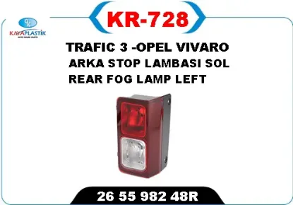 Arka sis lambası sol trafıc 3 -opel vıvaro Kaya plastık 265598248R resmi