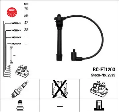 Buji kablosu palıo 1.2 16v Ngk 46474814 resmi