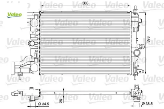 Su radyatörü astra j 2010 > 2020 manuel 580×398x26 1.4-1.6 a14nel-net-b14nel-net-d14nel-a16net Valeo 1300302/ 13267656/ 39074665 resmi