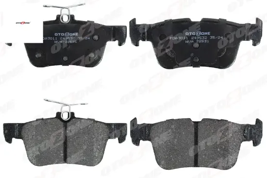 Arka fren balatası galaxy ııı 15> mondeo v 14> edge 15>19 focus ıv 17> kuga ııı 19> JX612M007AEC/ KTLX612M007AEB resmi