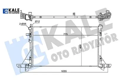 Motor radyatoru master ııı 10> movano b 10> 2.3dcı Kale radyatör 214004474R/ 214101169R resmi