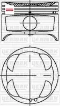 Piston segman std toyota corolla 1.6l 4a-fe ae101 ae111 92-00 çap 81.00 mm / ölçü 1.2 x 1.5 x 3.0 ad Yenmak resmi