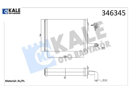 Kalorifer radyatörü brazing palıo musluklu 233×195x32 Kale radyatör 7078698 resmi