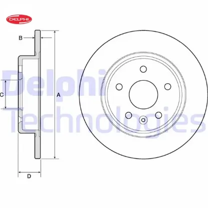 Arka fren aynası astra k 15 > 264×60x5dl dolu Delphı 13509119/ 13514612/ 13597355 resmi
