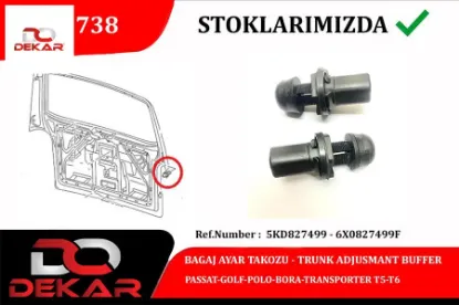 Bagaj ayar takoz passat-golf-polo-bora-transporter t5-t6 Dekar 5KD827499 resmi